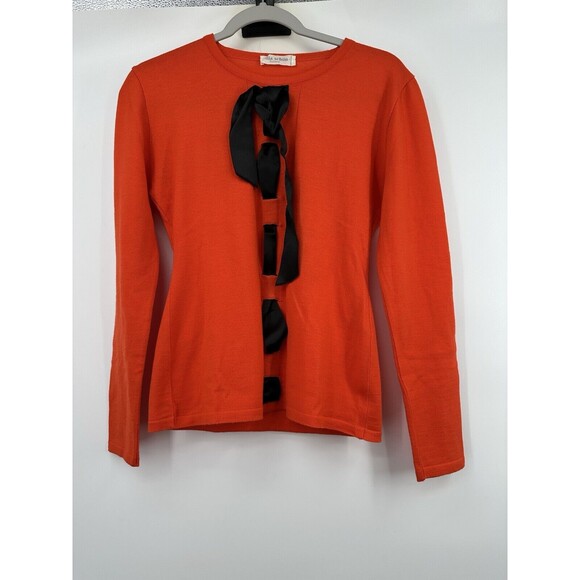 Nila Schon Knitwear Sweaters - Made in Italy Women's Wool Blend Mixed‎ Sweater Size Small Red  long sleeves